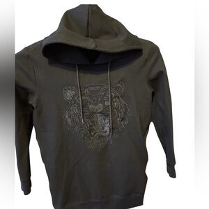 Kenzo Paris Black Hoodie with Embroidered Tiger Design size S used once